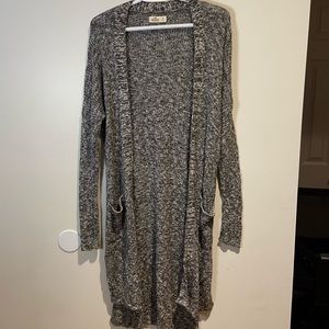 Hollister Long Cardigan (Size S, Grey)